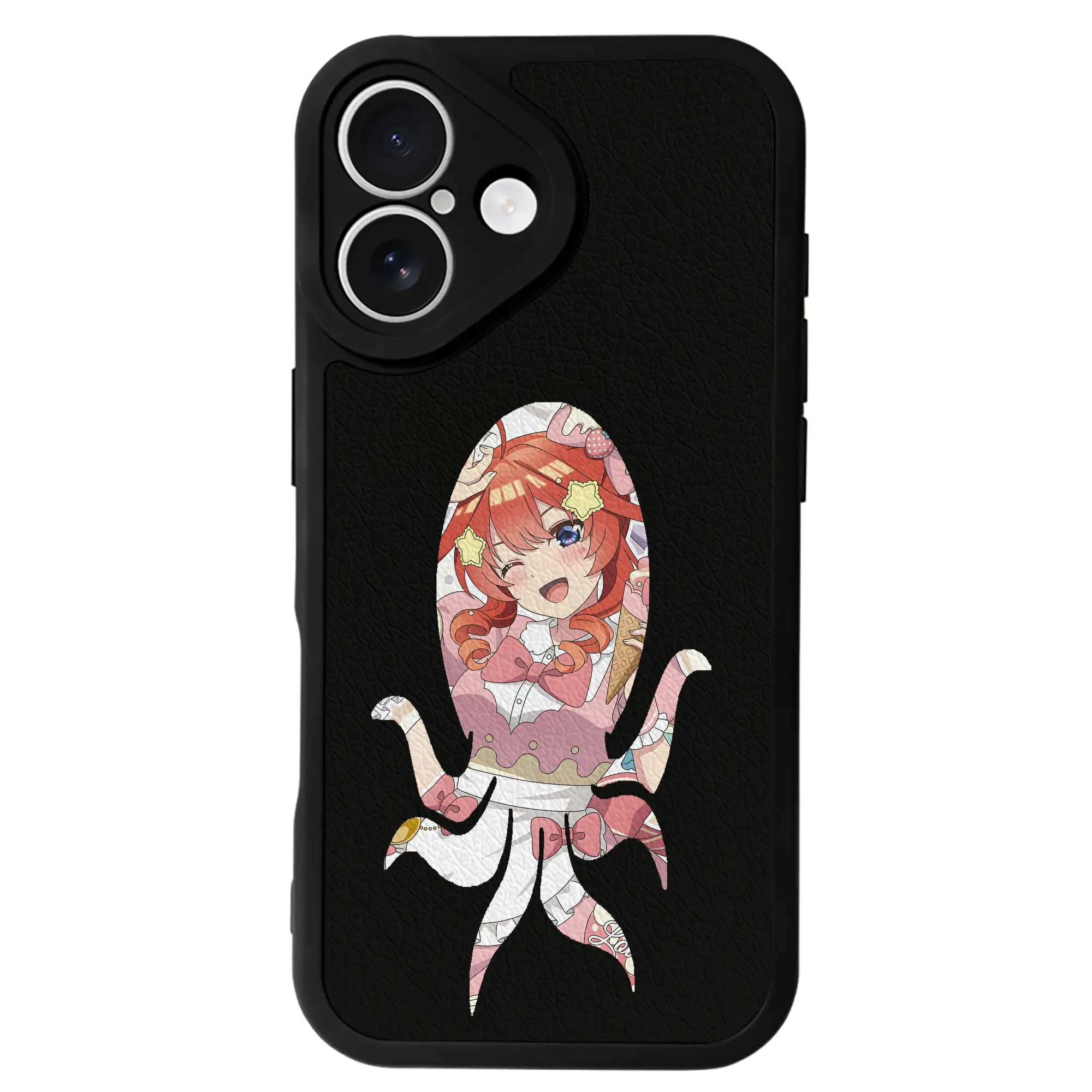 五等分の花嫁 グッズ 中野 五月 - IPhone 16シリーズ対応 ・ シリコンスマホケース ・ レザー調 ・ 高精度フィット ・ 耐衝撃 ・ ワイヤレス充電対応 ・ 精密カット